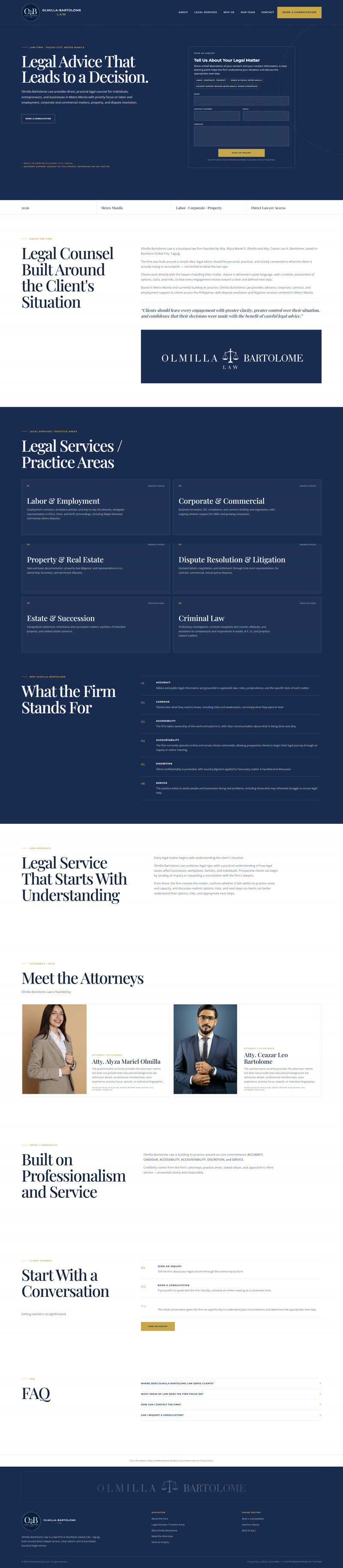 OB Law funnel screenshot